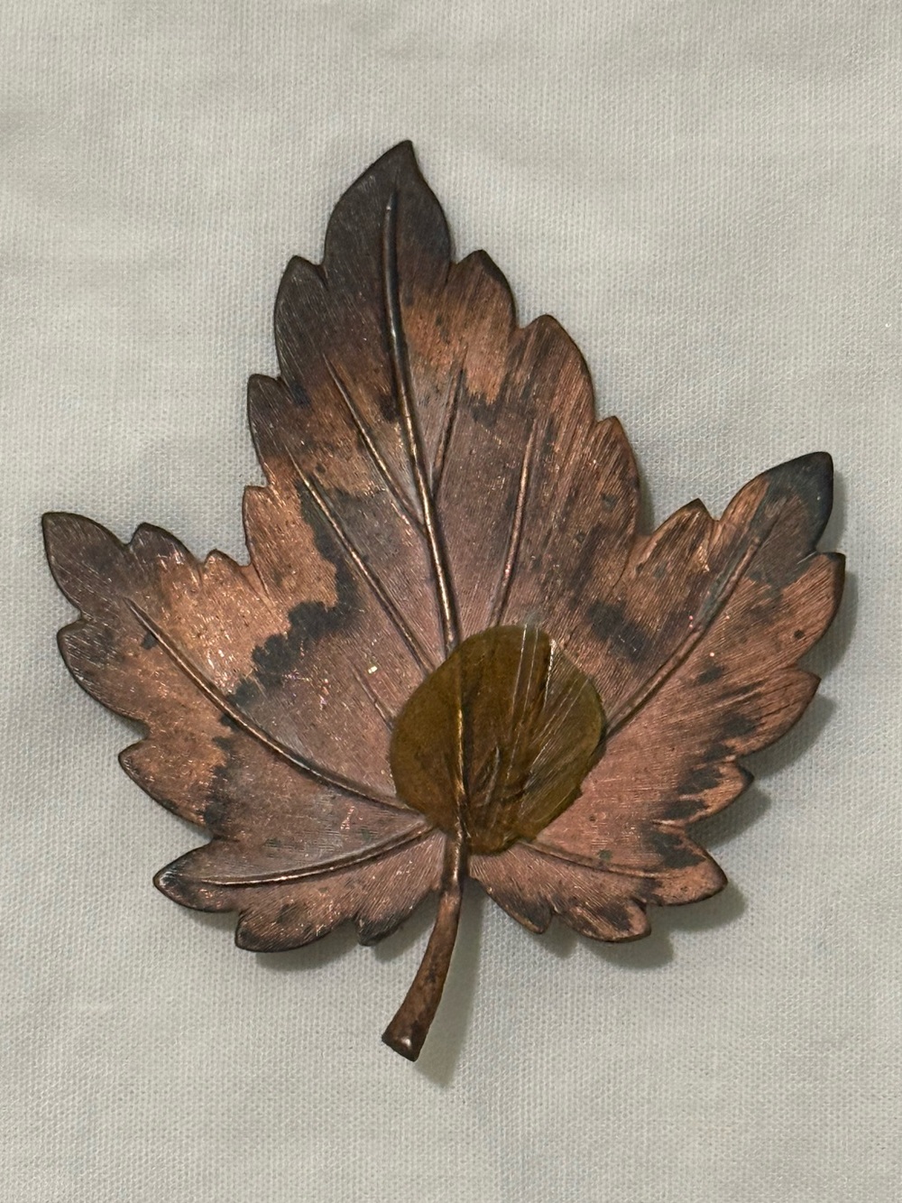 Copper Maple Leaf Brooch